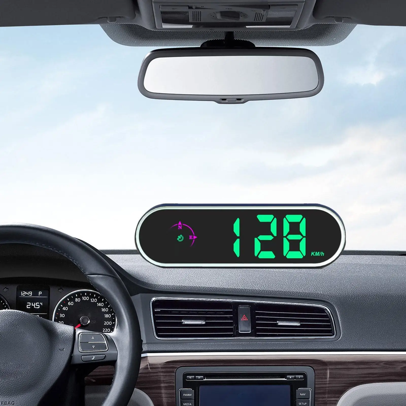 

Generic Digital Speedometers Car Accessories V11 Switchable between Kmh MPH Easy Installation Sturdy Vehicle Speed Display