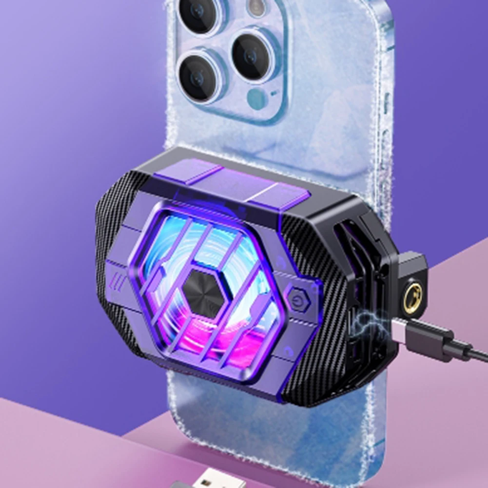 X65 Mobile Phone Game Cooler Magnetic Semiconductor Radiator Phone Live Streaming Clip On Cooler For Playing Games