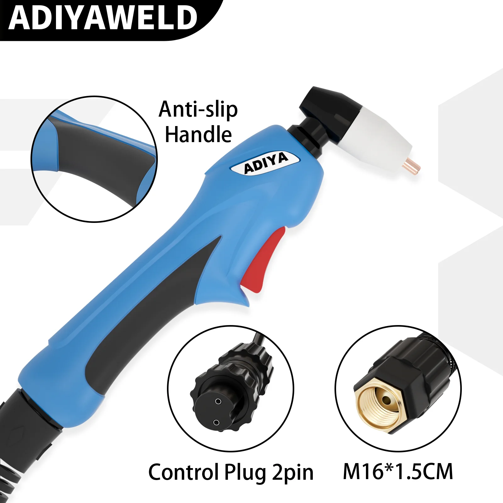 ADIYAWELD PT31 Plasma Cutting Torch 3M/5M Cable PT-31 Torch for 30-55A Air Cooled Plasma Cutting Machine CUT50 CUT55