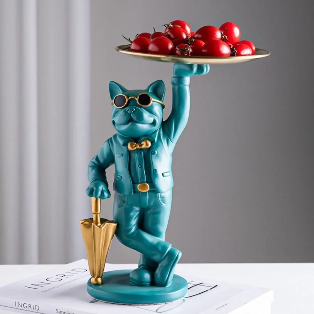 Multi-Function Resin Key Storage Tray Creative Dog Shaped Storage Rack Exquisite Cute Storage Display Plate Stationery