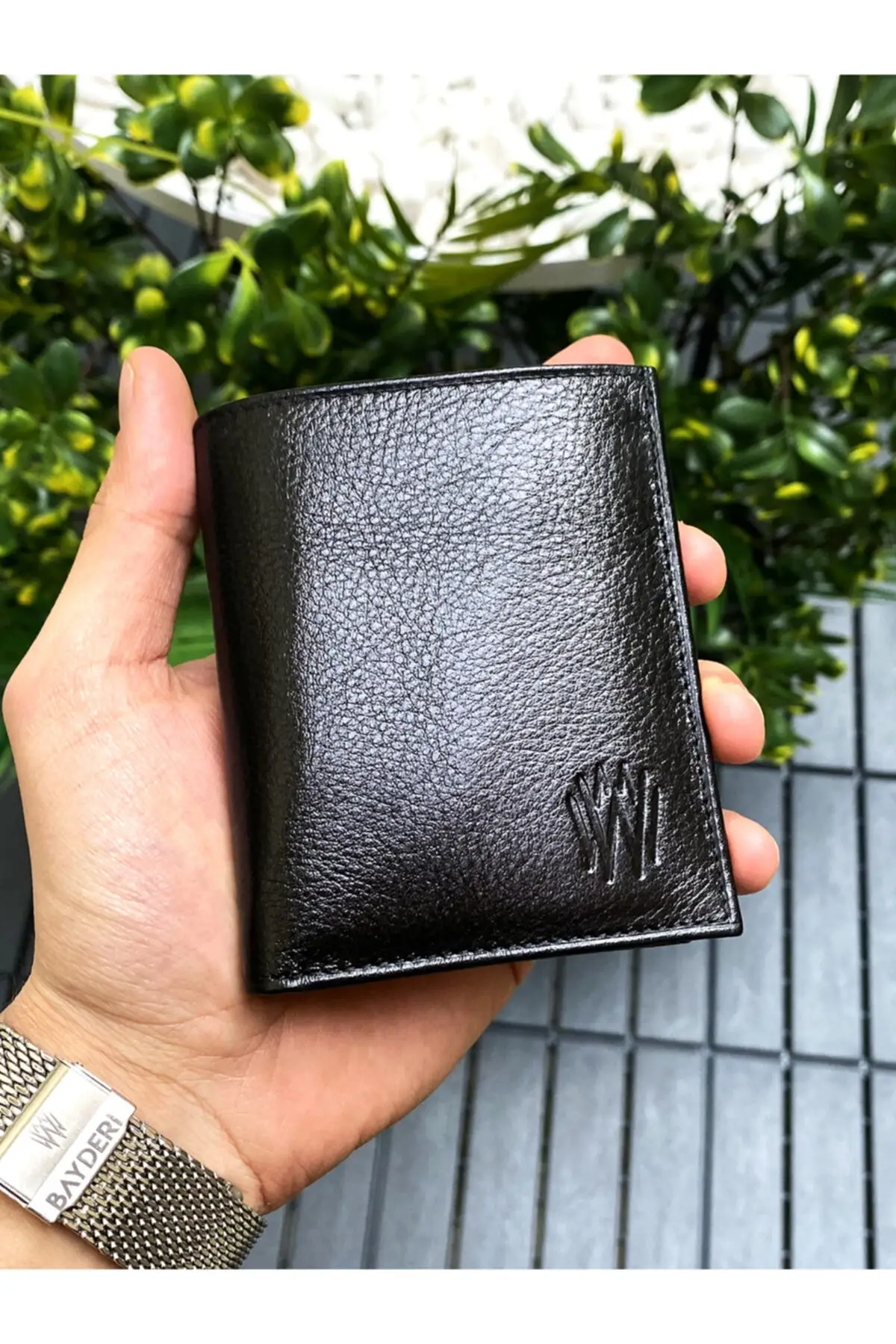 Genuine Leather Polite Black Men Wallets men wallets card holders purses hand bag wallet man passport cover