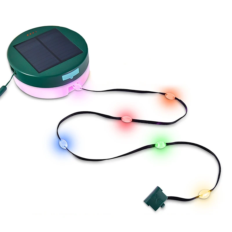 Boîte de rangement de guirlandes lumineuses solaires, RVB, document IC, guirxiété lumineuse multifonction, extérieur, camping, lumière d'urgence, décoration de jardin de mariage