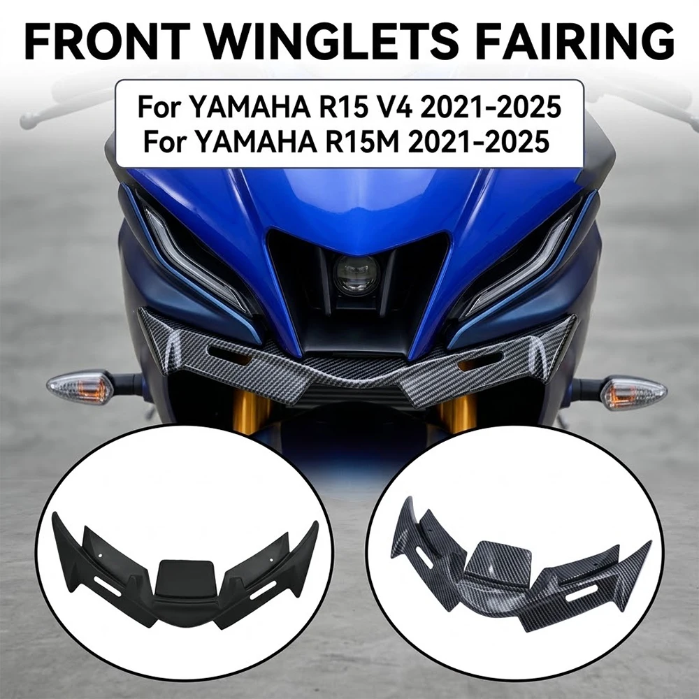NEW Decoration Winglets Accessories Motorcycle Winglet Front Fairing Wing Guard Cover For YAMAHA YZF R15 V4 R15M 2021 2022 2023
