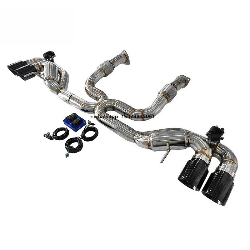 

Stainless Steel Valvetronic Exhaust System for Corvette C8 Z06 Exhaust Catback Muffler Black Tips