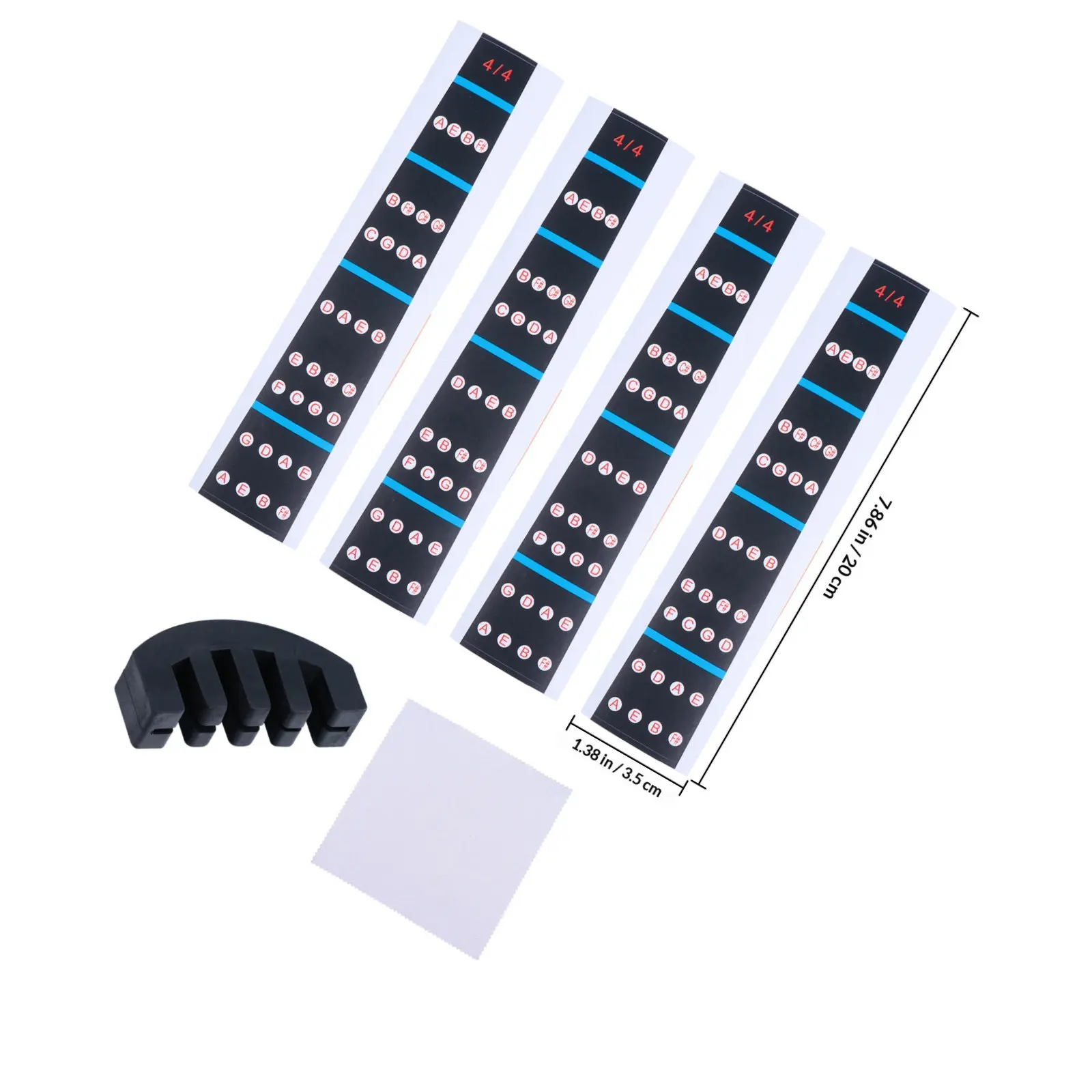 1Set Violin Fingerboard Sticker Kit Includes Mute Cloth Violin Finger Guide Set for Beginners Complete Safe Environmentally