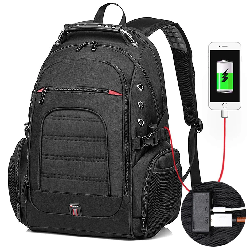

New men women backpack 15.6 laptop bag USB charge waterproof outdoor backpack 40L travel bag school backpack for teens