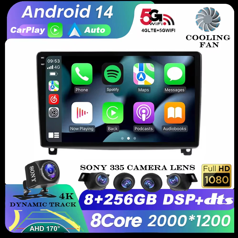 

Android 14 Car Radio For Peugeot 407 2004-2008 2009 2010 2011 Multimedia Video Player GPS Navi Stereo 4G Carplay 2din Head Unit