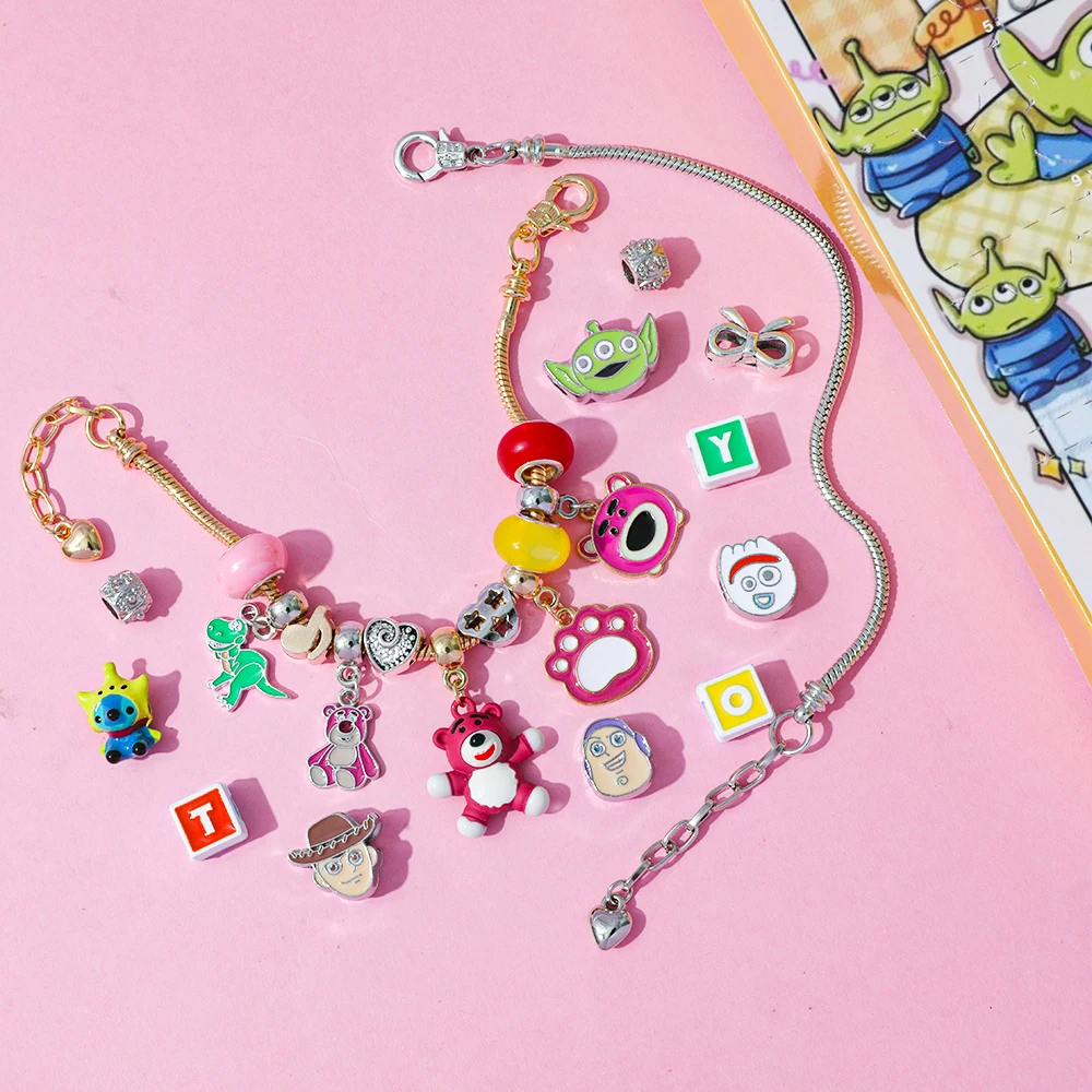 กล่องสุ่มของเล่นดิสนีย์ ทอย สตอรี่ 3 ปฏิทินนักษัตร ชุดฟิกเกอร์การ์ตูนแฟชั่น ของตกแต่งจี้ DIY สำหรับของสะสมและของขวัญ