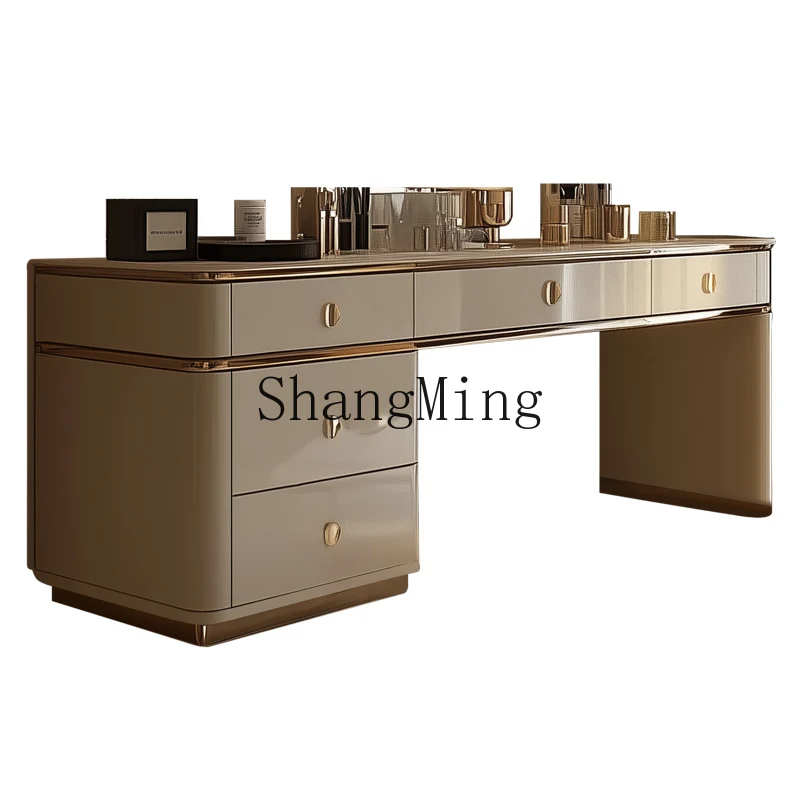 

CL Light Luxury High-End Dressing Integrated Modern Bedroom Solid Wood Makeup Table Desk Storage Chest Small Apartment