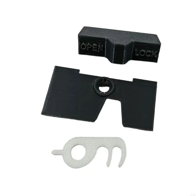M76E Kühlschrank-Türschloss-Set für Wohnmobil-Kühlschrank mit Rückplatte, 3-teiliges Kunststoff-Halterungsset für den Einsatz – Detail 5