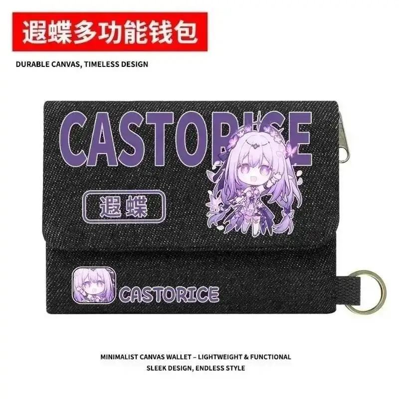 

Anime Game Unisex Honkai: Star Rail Cos Castorice 2025 Casual Cartoon 13X10cm Coin Wallet Present