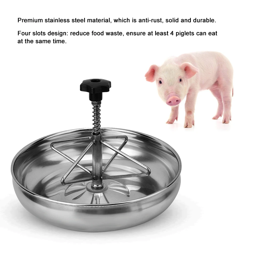 Stainless Piglet Trough Stainless Steel Piglet Feeding Sow Milk Trough Food Tray Pig Feeder Bowl Livestock Fodder S