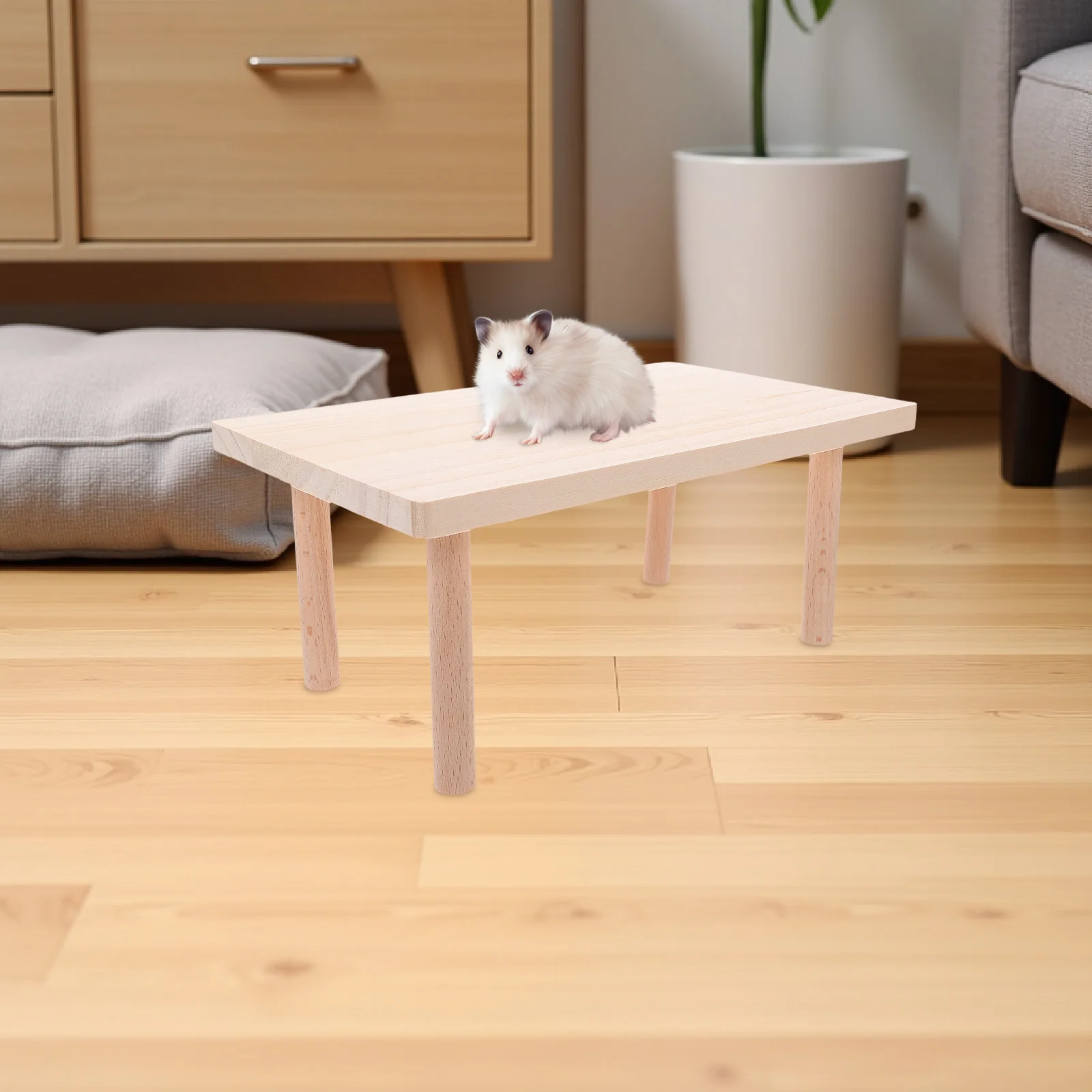 

2Pcs Wooden Hamster Platform Multipurpose Pet Supply for Cage Accessories and Exercise Fun Hamster Platform Squirrel Toy