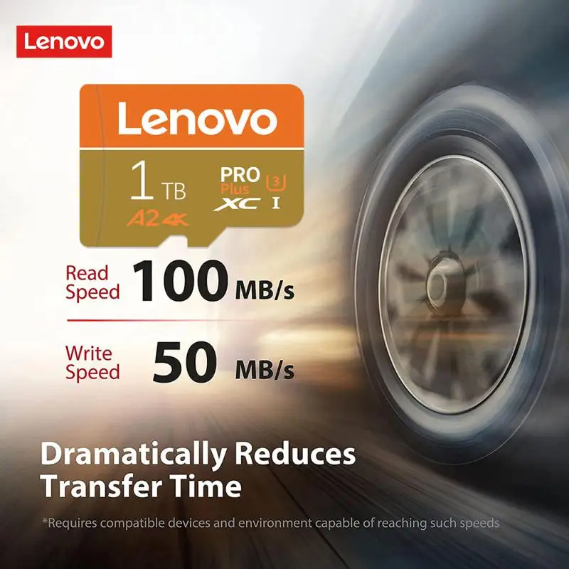 Cartão de Memória de Alta Velocidade Lenovo, 2TB, A2, Cartão SD de 1TB, 512GB, U3, V60, Cartão TF, Cartão Flash, 64GB, 128GB, 256GB, telefone, Câmera, Drone