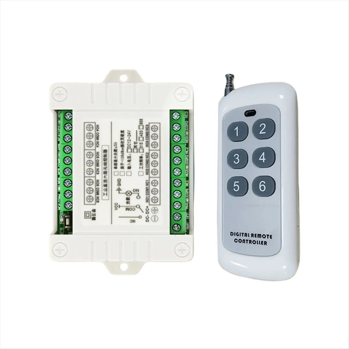 ~A426R 433 MHz 6CH Wireless Remote Control Switch DC 12V-36V Remote Control System Receiver Transmitter Relay A