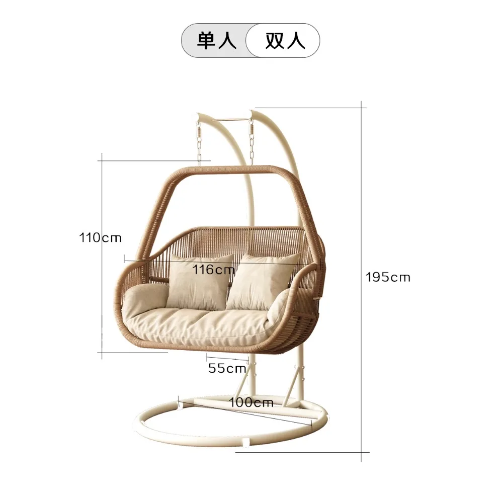 

Hanging Basket Rattan Chair Balcony Indoor Home Leisure Bird's Nest Chair Swing Chair Outdoor Cradle Hanging Chair