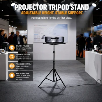 Mini Projector Stand, 25*18cm Small Tray Support, 3 Height Adjustable, Portable Desktop Br