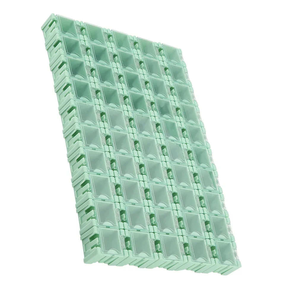 50Pcs Green SMT SMD Container Box Electronic Components Mini Storage Case