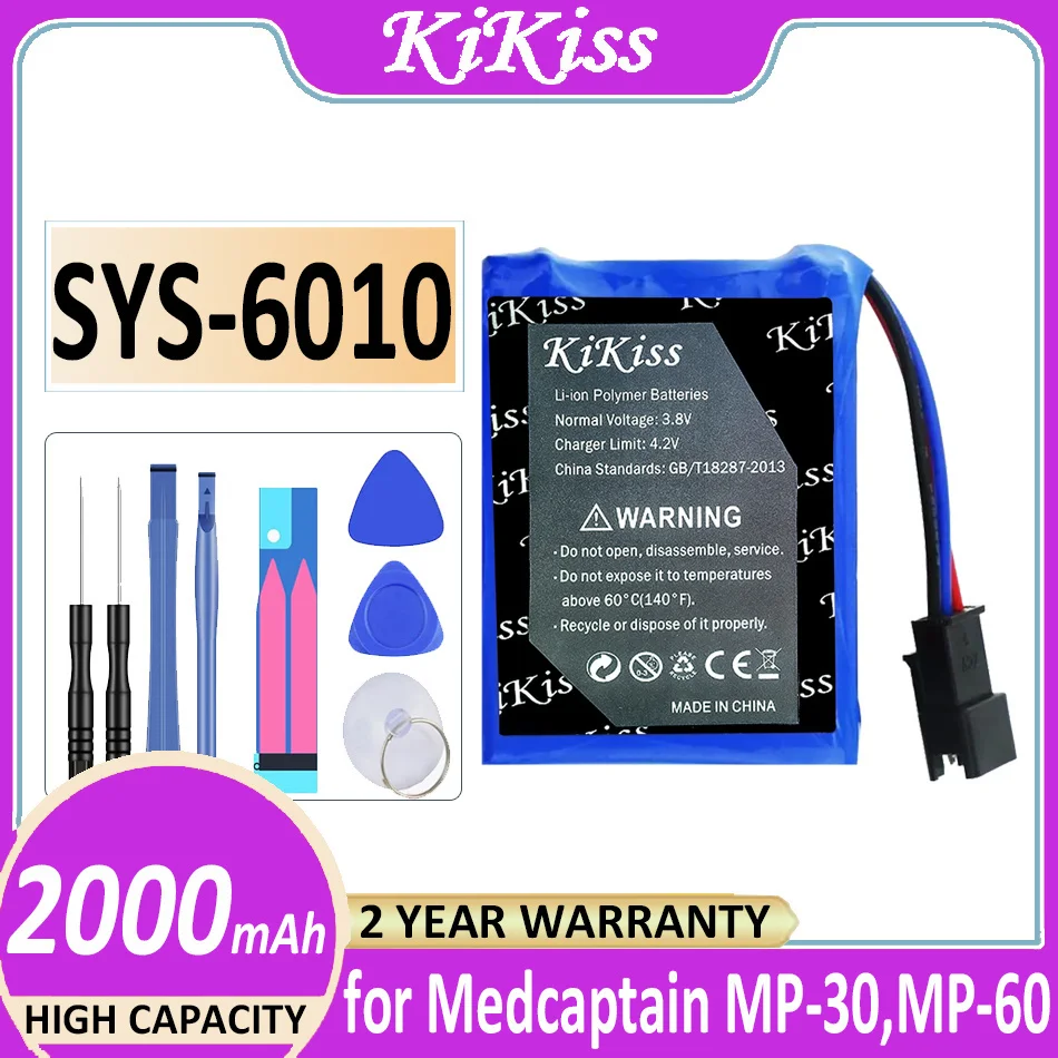 For Medcaptain MP-30 MP-60 Medical Equipment Battery, 2000mAh Compact and Reliable