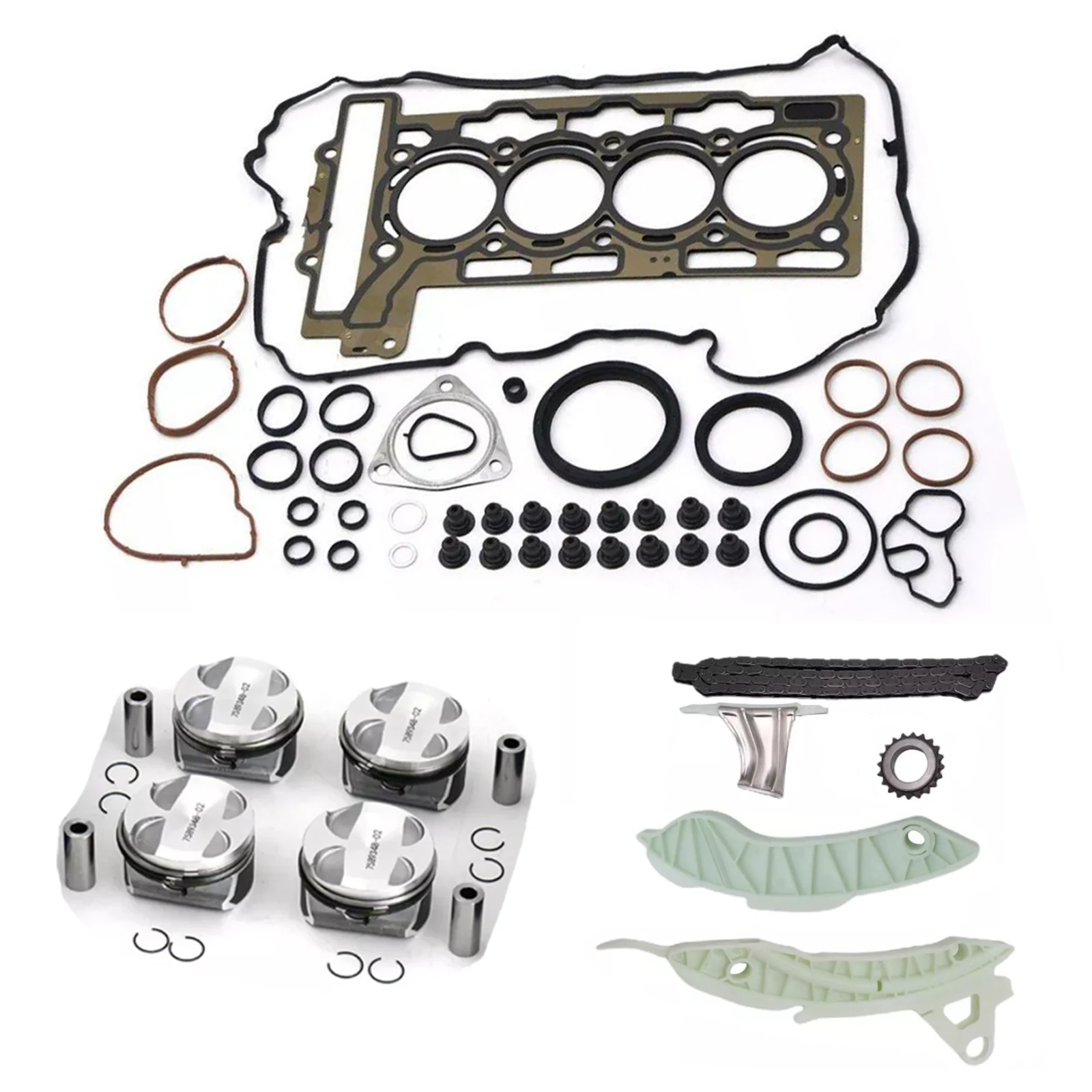 Engine parts Full Gasket Piston Set Set Timing Chain Kit Fit 1.6L N12B16A N16B16A FOR BMW mini R55 R56 R57 R58 R59 R60 R61 1.6 L