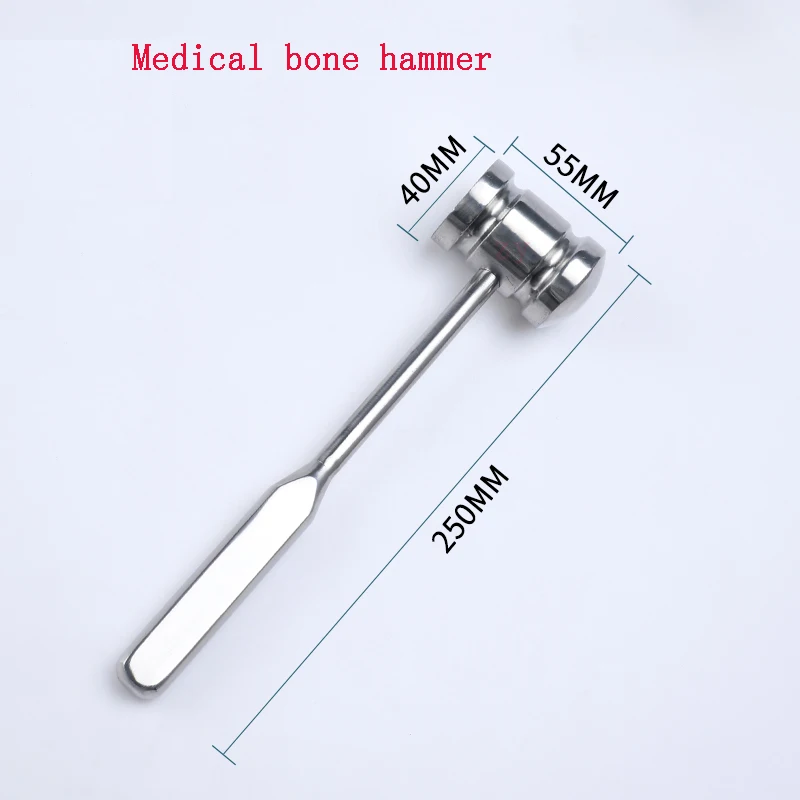 Orthopedic bone hammer, medical bone hammer, wooden handle bone hammer, stainless steel handle bone hammer, medical hammer