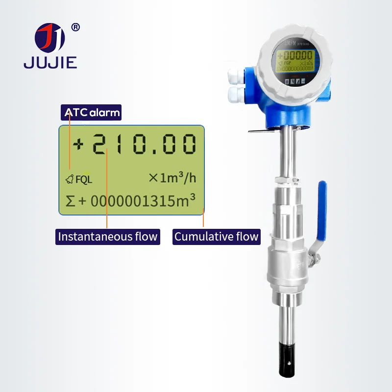 Flowmeter Elektromagnetik Cerdas Plug-in Pengolahan Limbah Asam Kimia dan Flowmeter Cairan Alkali