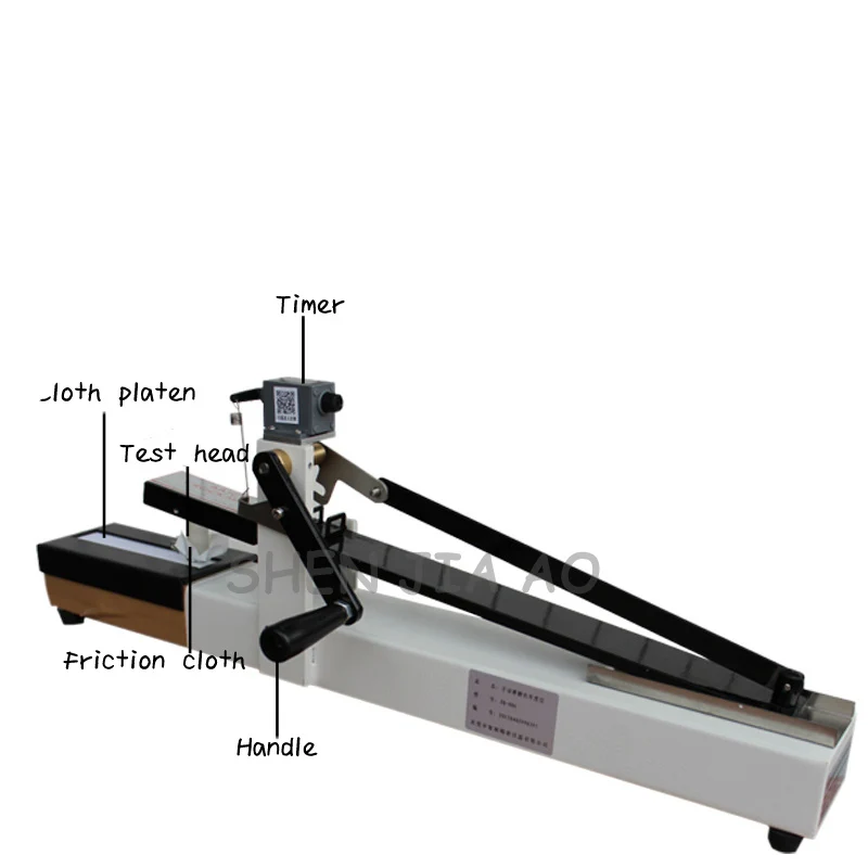 Nueva máquina de prueba de solidez de color de fricción de frotamiento húmedo seco ZQ-006 equipo detector de solidez de color de tela manual 1 ud.