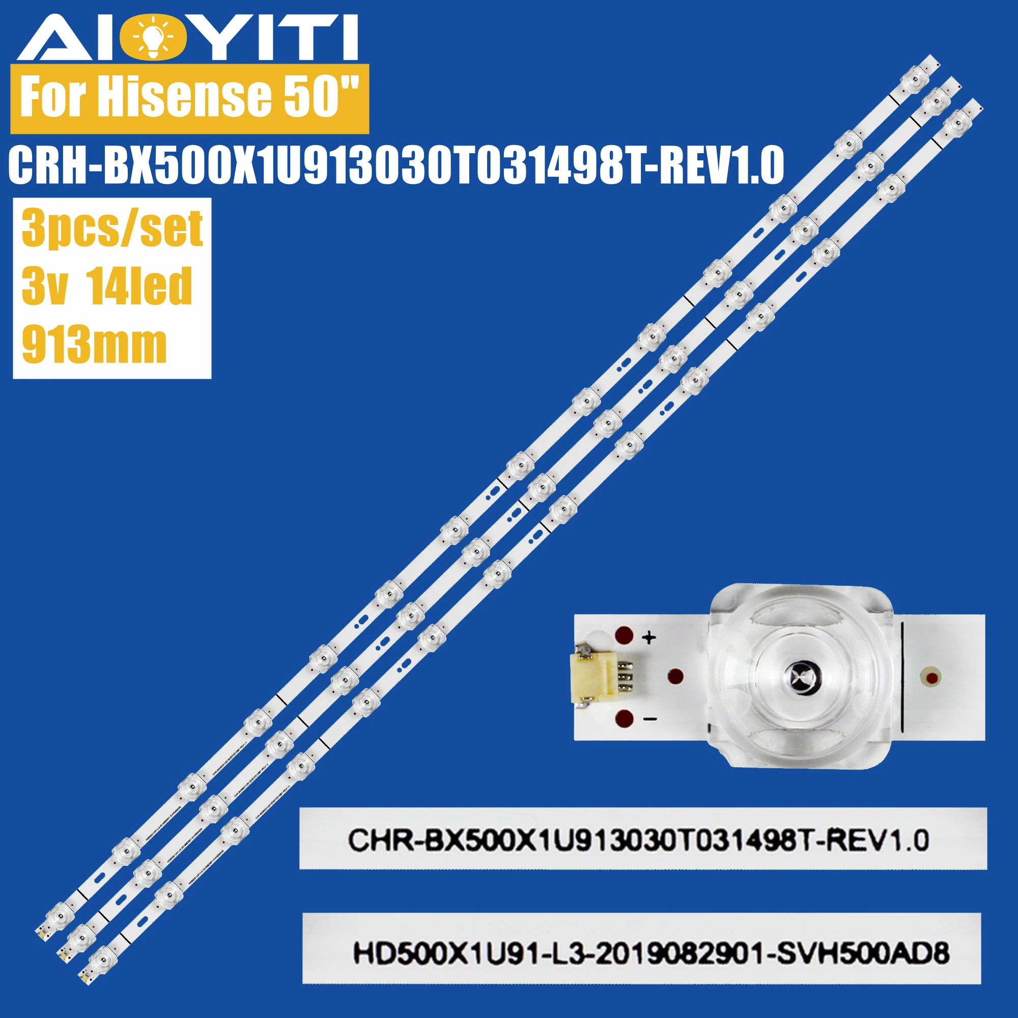 LED Backlight Strip For HISENSE 50A7100F 50A7100FTUK 50A7120F 50AE7000F 50H6500G 50H6570F 50h6500 HD500X1U91-L3