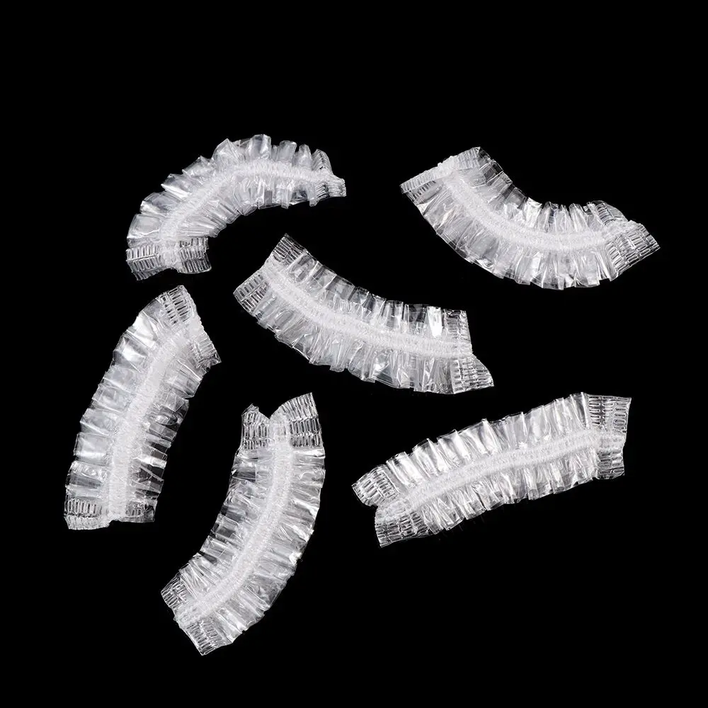 

Transparent Household Hair Dyeing Tool Cleaning Waterproof Plastic Bag One-off Earmuffs Ear Protector Caps Disposable Ear Cover