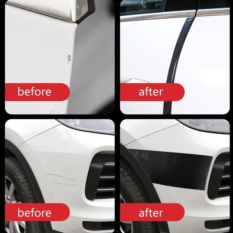 

Auto Door Protector Protector Protector Protector Car Порог углеродного волокна для защитной пленки пленки бампер.