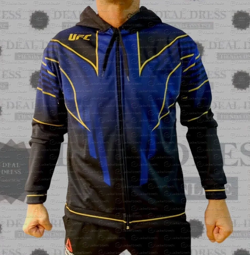 

2025 Hot Selling UFC Boxing Match Long Sleeved Hooded Sweatshirt Quick Drying 3D Print Men Women Winter Extreme Sports Suitable