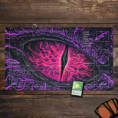 Magic Playmat card gaming mat with zone Eye of the Devil mtg playmat Desk Mat gamer keypad expansion mousepad rubber anti-slip