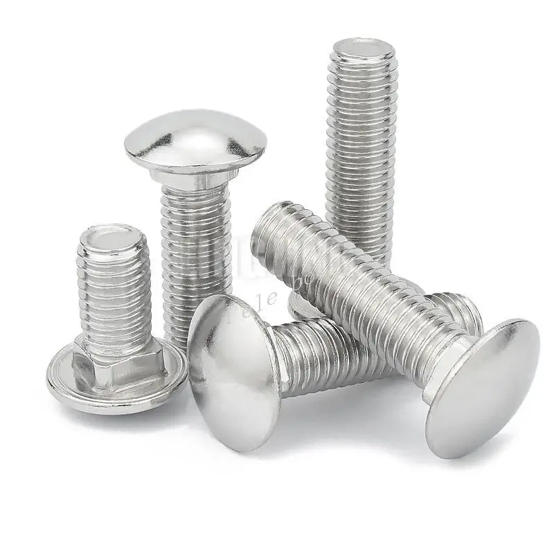 

M4 M5 M6 M8 M10 M12 304 Stainless Steel Cap Head Screw Bolt with Square neck Dome Head Screws Fastener for Storage Rack