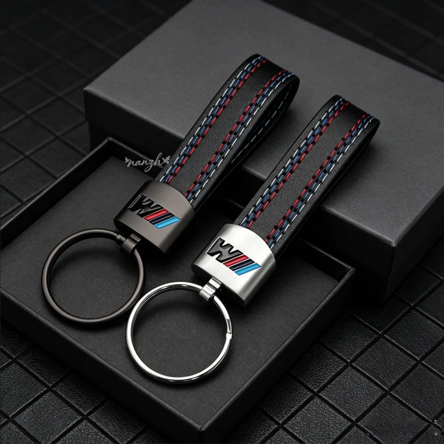 Skórzany brelok do kluczy z emblematem M Sport do BMW R1200GS R1250GS R1200RT K1600 GTGTL F850GS F750GS C400GT F900R