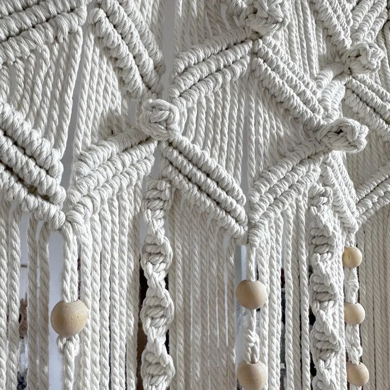 New door curtain Bohemian style cotton thread woven curtain wedding decoration