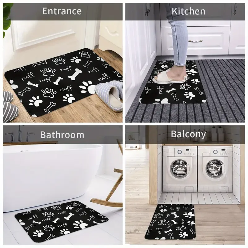 1pc Cat-Themed Floor Mat for Entryway Bathroom & Dining Non-Slip Rug with Umbrella Kitten Rain  Indoor Mat for Cat Zone Decor view 5
