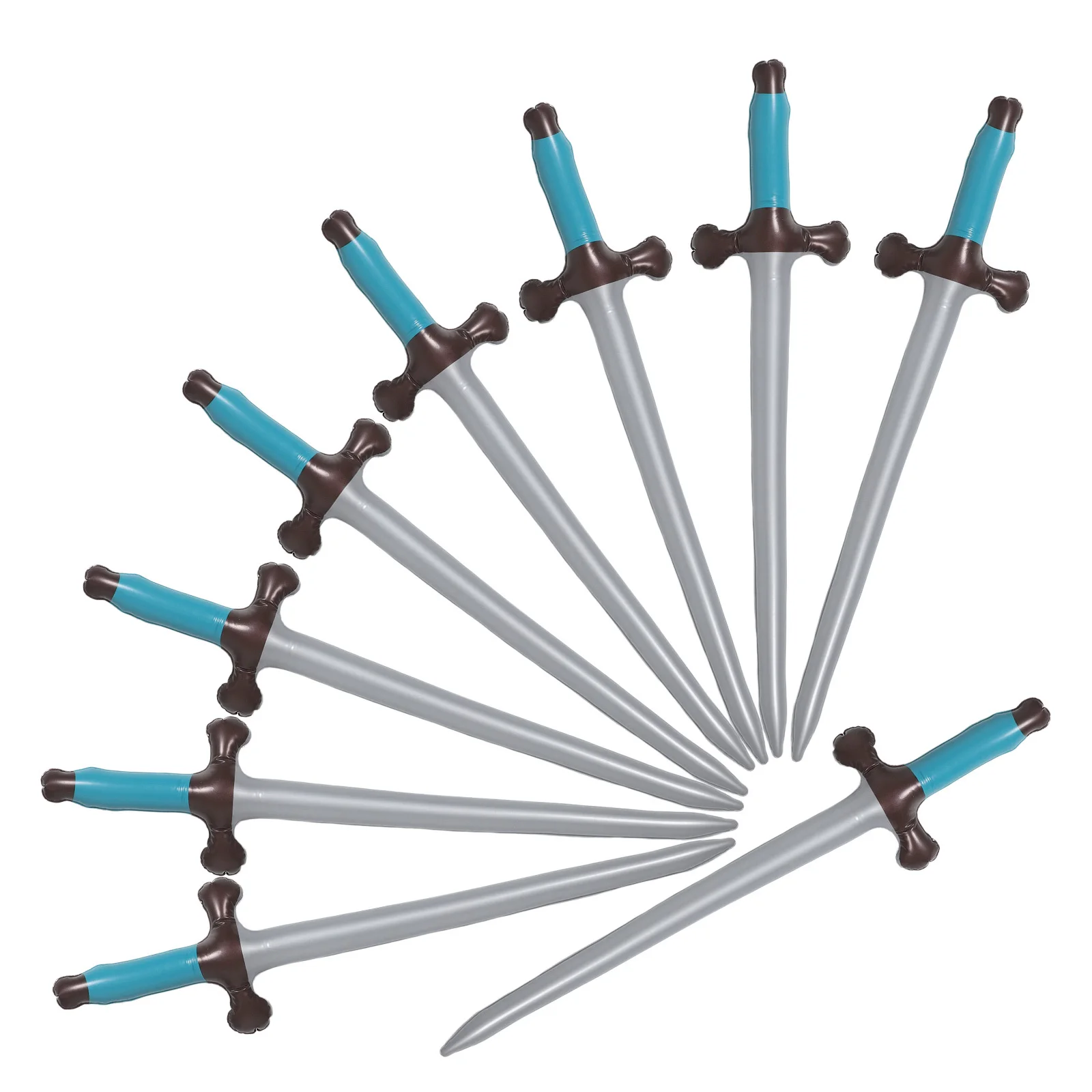 9 szt. Nadmuchiwanych mieczy pirackich dla dzieci, lekkie miecze do napełniania, jaskrawe kolory, bezpieczny materiał PVC, do odgrywania ról, na przyjęcie urodzinowe.