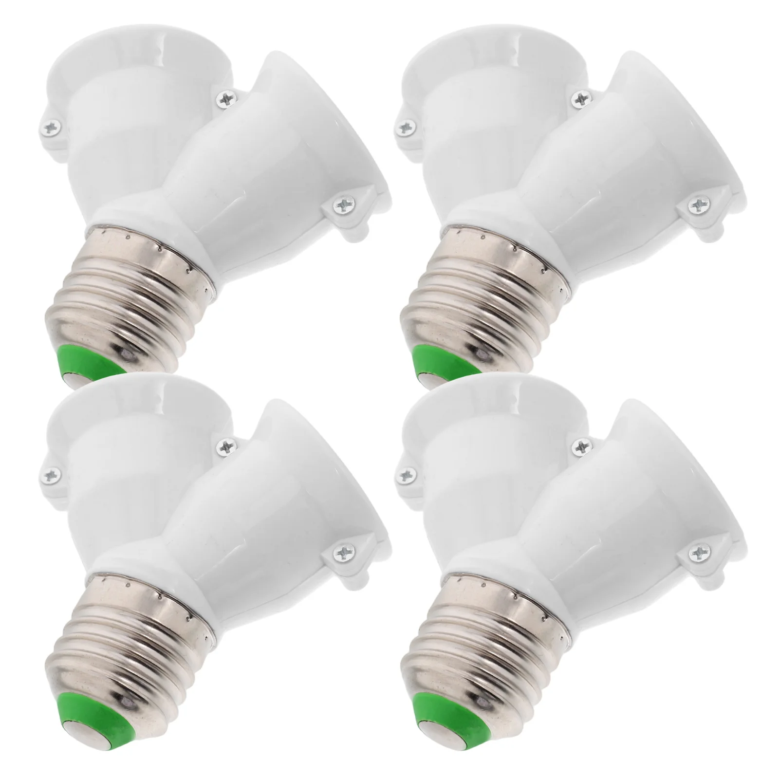 

4pcs Lamp Head Extension Converter LED Light Bulb Socket Adapter Splitter Holders E27 Design Practical Plastic