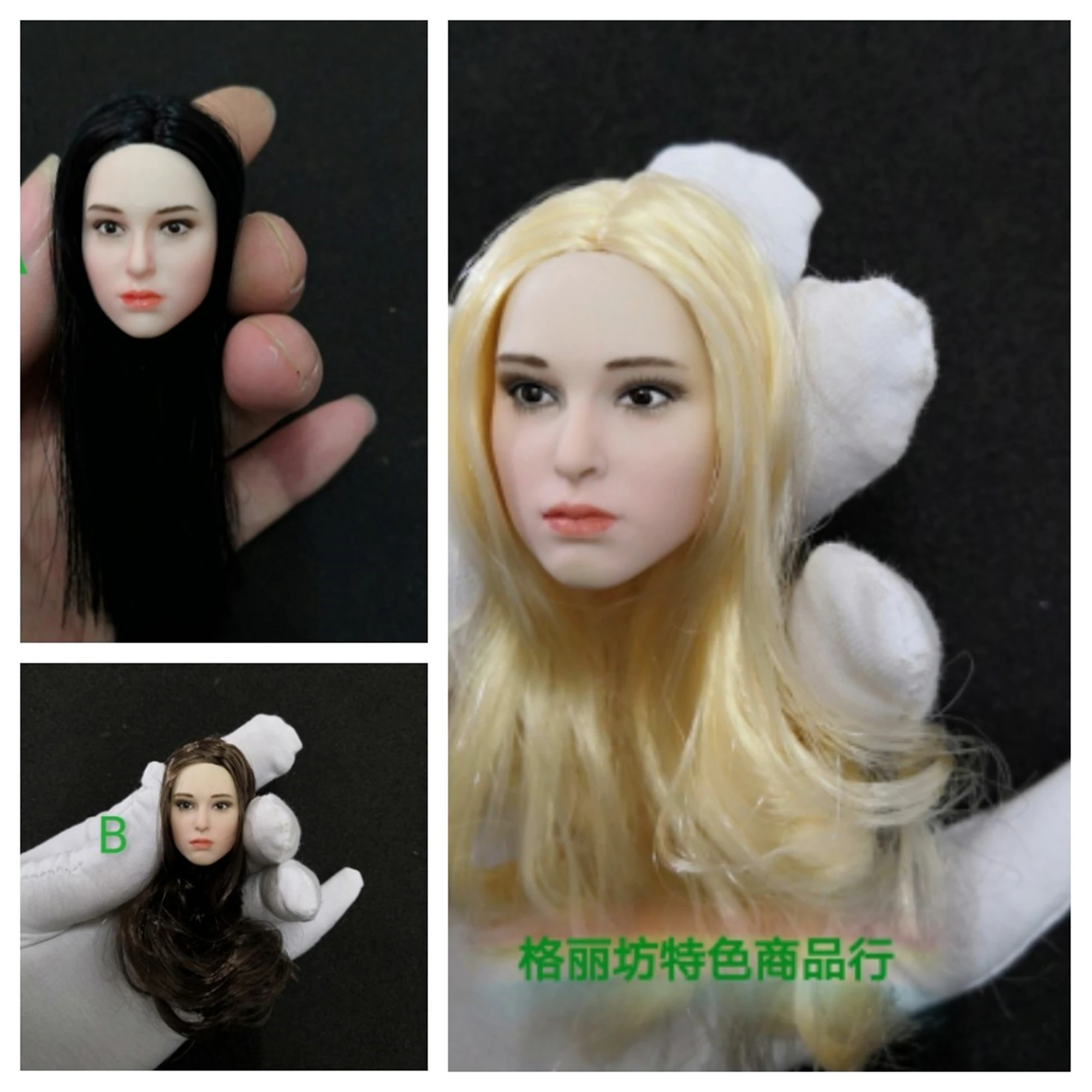 1/6 Natalie Portman Head Sculpt Plant Hair Model Fit 12'' TBLeague JIAOU Seamless Action Figure Body