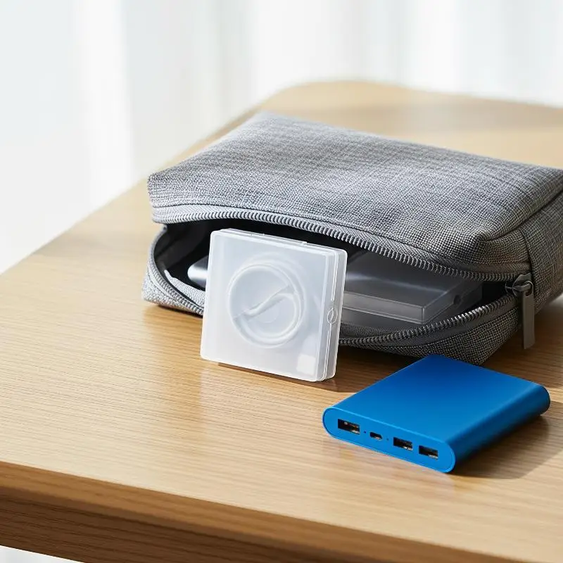 Portable Transparent Cable Organizer Easy Carry Cord Winder Holder for USB Charging Cords Earphone Cables Home Travel