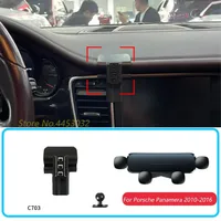 Gravity Phone Holder For Porsche Panamera 2010-2016 Car Air Outlet Stand Mounts Horizontal GPS Bracket With Base Accessories