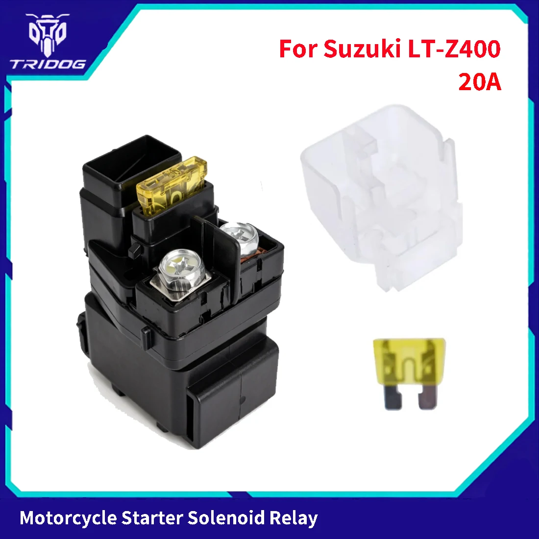 Motorcycle Starter Solenoid Relay 20A For Suzuki LT-Z400 LTZ400 Quadsport LTZ 400 Z400 2003 2004 2005 2006 2007 2008 LT-Z400F