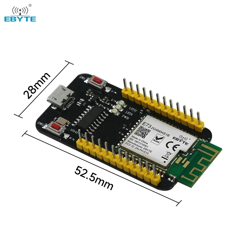 Placa de prueba nRF52832 red de malla Bluetooth 5,0 2,4 GHz IoT módulo E73-TBB EBYTE