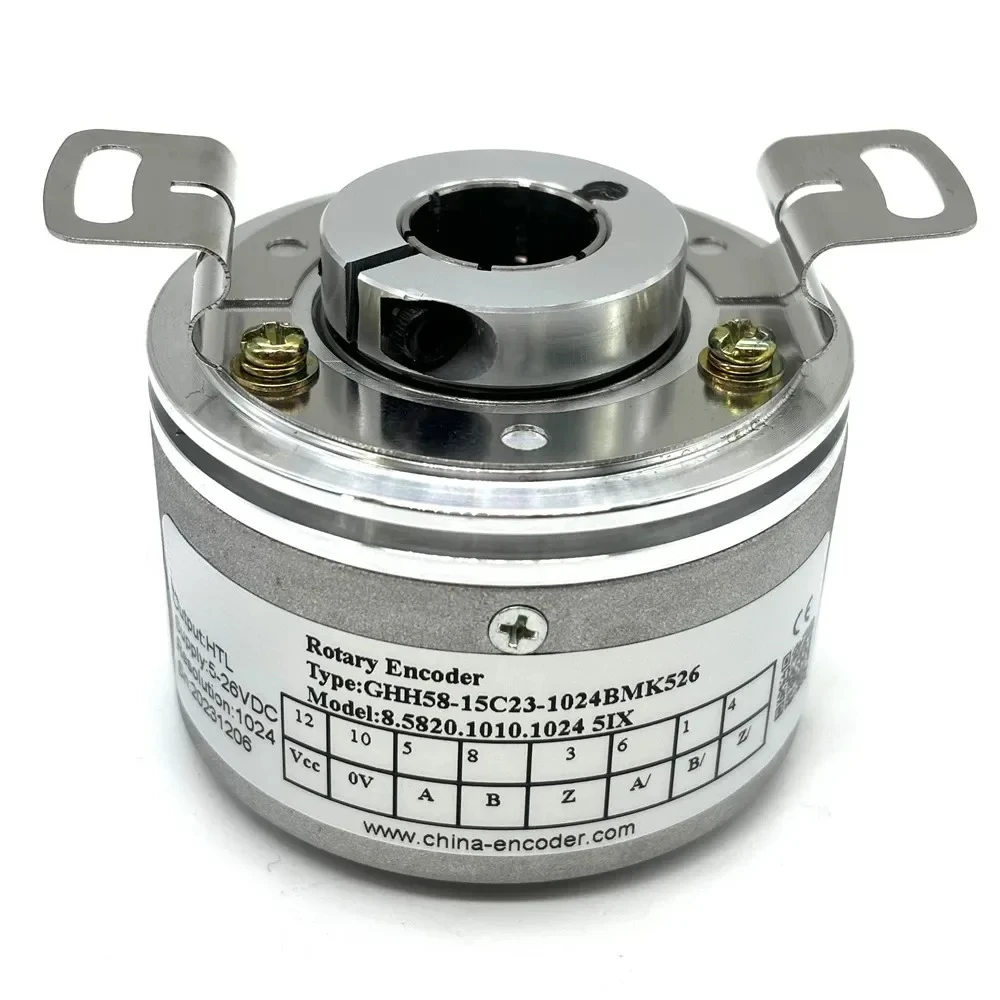 GHH58-15C23-1024BMK526 15MM Hollow Shaft Rotary Encoder Replace for 8.5820.1010.1024 5IX HTL Output