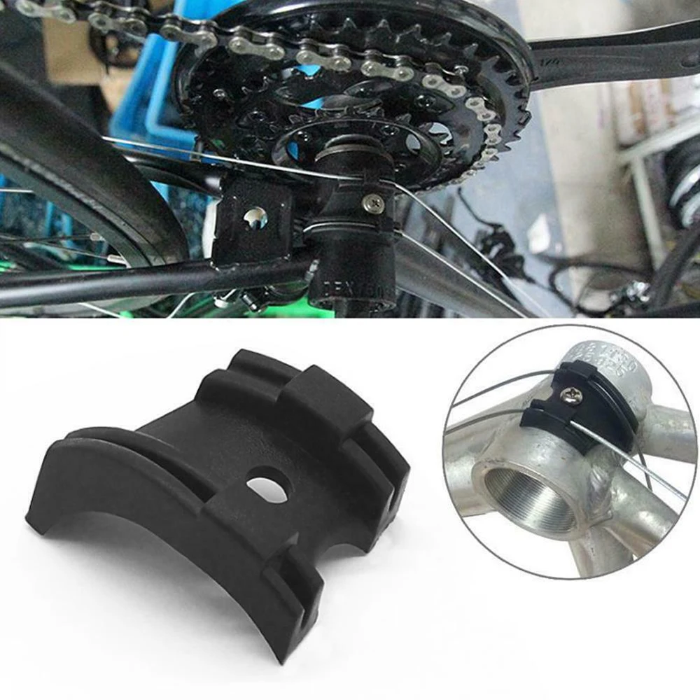 

Черный антифрикционный держатель для велосипедных тросов (MTB, шоссейный велосипед), направляющая для тросов переключателей и каретки, крепление для велосипедных тросов