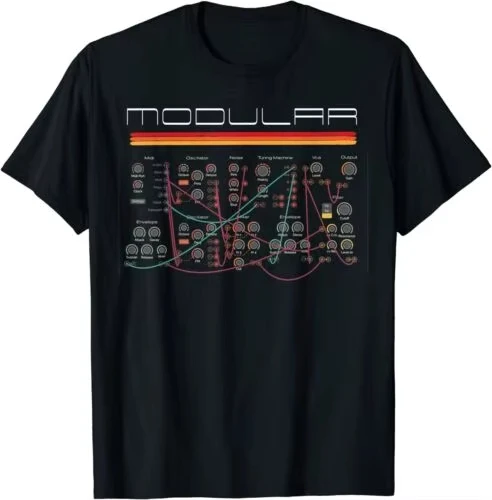 2026 New Limited Vintage Modular Analog Synthesizer Graphic T-shirt For Audio Engineer Synth Nerd Casual Street Tops