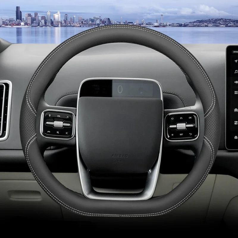 

Suitable For Li L8 L9 L7 ONE Leather Hand-free Sewing Steering Wheel Cover Four Seasons Universal