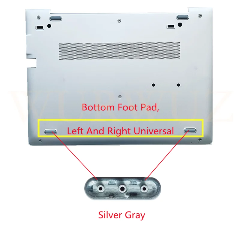 New Original Laptop D Bottom Shell Foot Pad Anti Slip Pad Rubber Pad Suitable For 830 G5 G6 Silver Gray