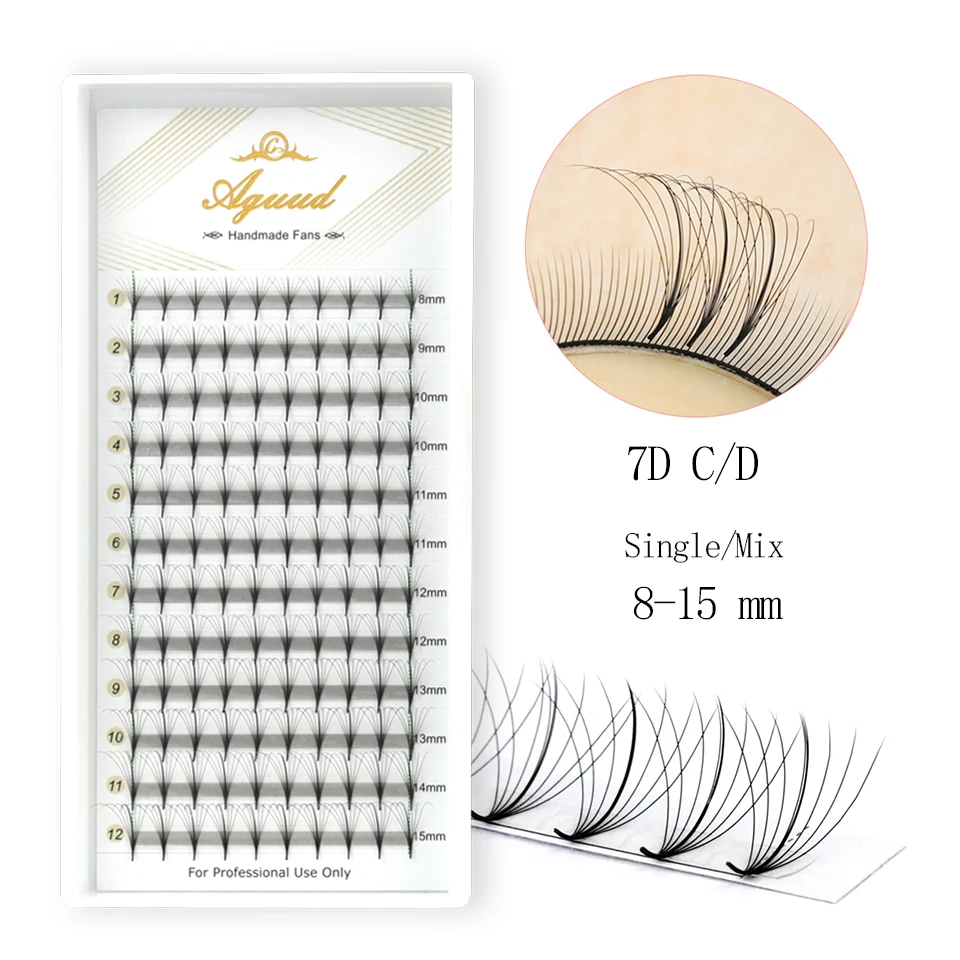 

7D PreMade Wispy Fans Lashes Premade Volume Fan Eyelash Extensions Volume Effect Handmade Russian Volume Fans Hybrid Fan Lashes