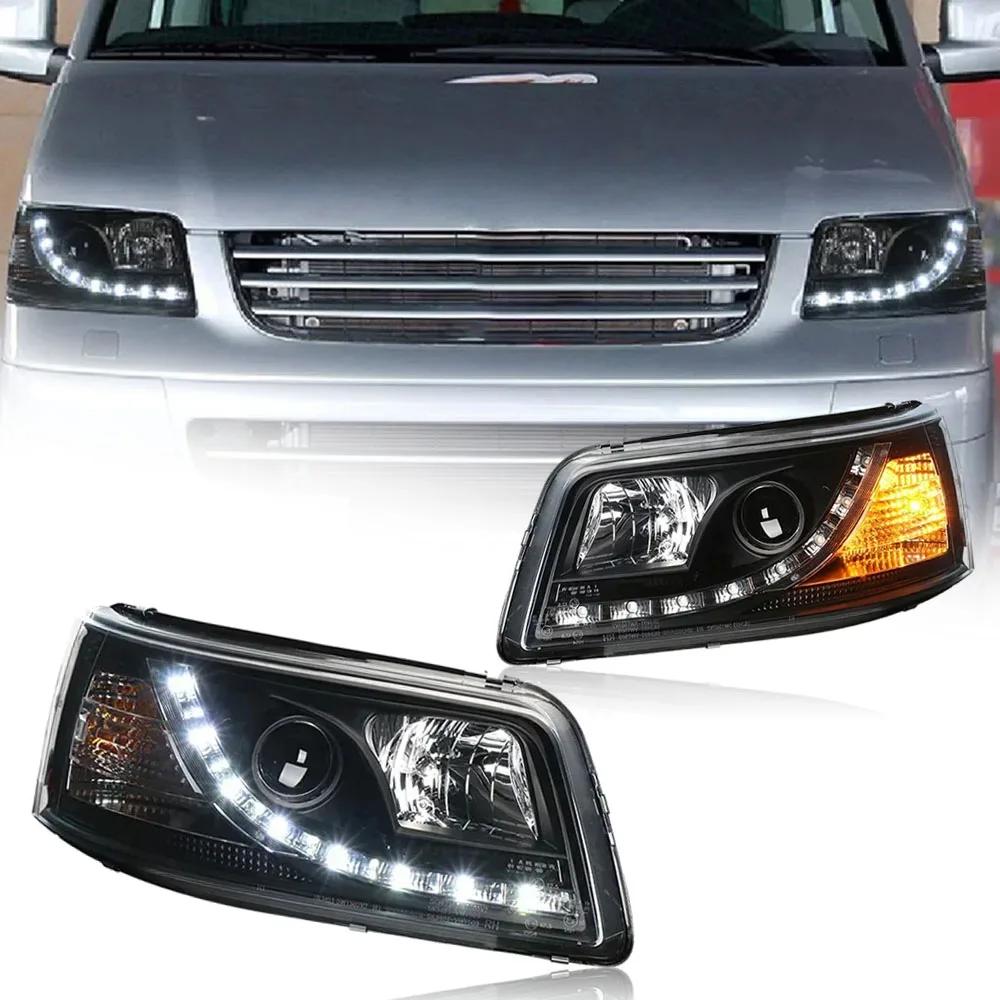 

Car Lights For Volkswagen T5 Caravelle Multivan 2003-2010 Front Lamps DRL Daytime Running Lights Dynamic Turn Signals